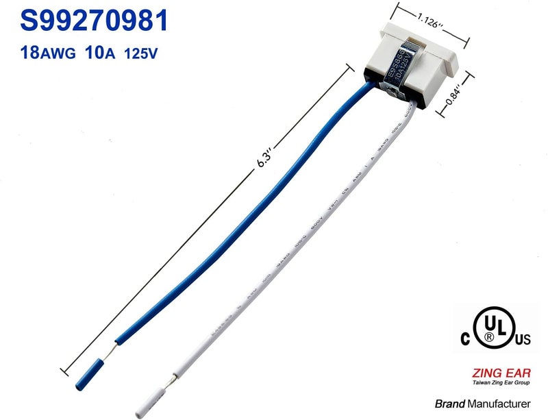 XCZZ S99270981 Receptacle for Broan Exhaust Fan,10A,125V,18AWG - Image 3